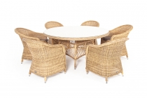 Обеденная группа плетеная 4sis Фредо FC4T-5-SET beige