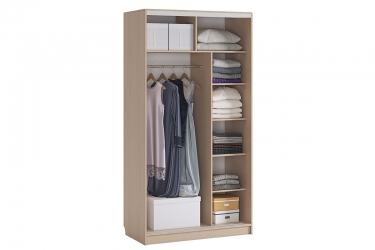 Шкаф-купе Мебельсон Рио 2-600 SK-04R04.H дуб млечный/белый