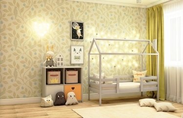 Кровать-домик RooRoom RooRoom кд-22С Серый