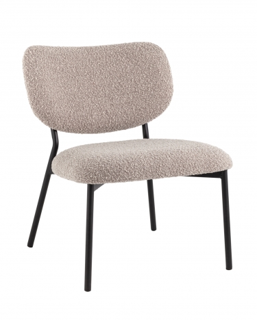 Кресло лаунж Stool Group Jamie букле серый