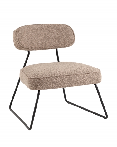 Кресло лаунж Stool Group Kate букле бежевый