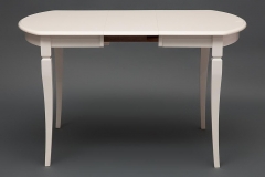 Стол раскладной Tetchair Modena MD-T4EX дерево гевея/мдф, 100+29х75х75 см, ivory white слоновая кость 2-5