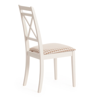 Стул Tetchair Opera OP-SC дерево гевея, 45х53х97см, ivory white слоновая кость 2-5, ткань бирюзовая H180-19