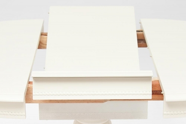 Стол обеденный Tetchair BEATRICE NEW Беатриче New дерево гевея/мдф, Dia 90+35x76 cm, pure white 402