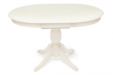 Стол обеденный Tetchair BEATRICE NEW Беатриче New дерево гевея/мдф, Dia 90+35x76 cm, pure white 402