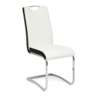 Стул Tetchair STERN mod.1314 металл/экокожа, 42х62х97,5 см, черный/белый