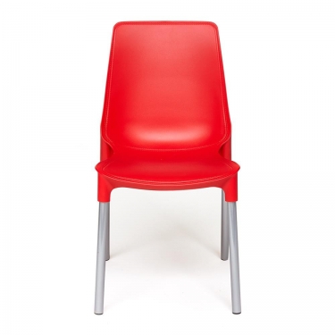Стул Tetchair GENIUS mod 75 металл/пластик, 46x56x84cм, красный/ножки хром