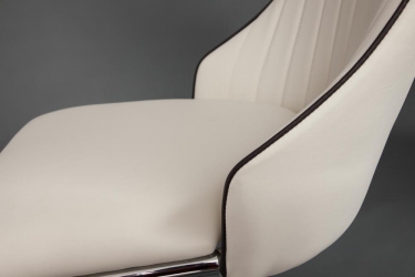 Кресло Tetchair BREMO mod. 708 ткань/металл, 58х55х83 см, высота до сиденья 48 см, коралловый barkhat 15 /черный