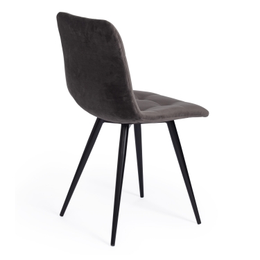 Стул Tetchair CHILLY mod. 7095 ткань/металл, 45x53х88 см, высота до сиденья 50 см, темно-серый barkhat 14/черный