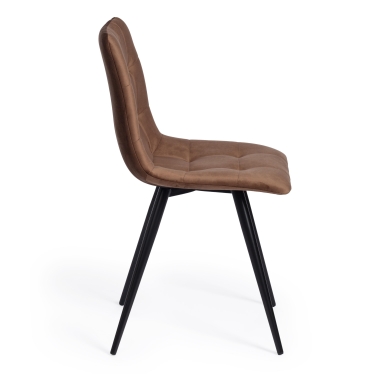 Стул Tetchair MONRO mod. 710 ткань/металл, 56х51х80 см, высота до сиденья 47 см, темно-серый barkhat 14/черный
