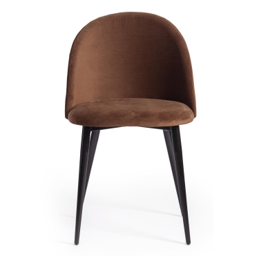 Стул Tetchair MONRO mod. 710 ткань/металл, 56х51х80 см, высота до сиденья 47 см, коралловый barkhat 15 /черный