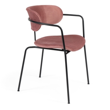 Кресло Tetchair VALKYRIA mod. 711 ткань/металл, 55х55х80 см, высота до сиденья 48 см, бежевый barkhat 5/черный