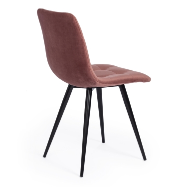 Стул Tetchair LAVANDA mod.712 ткань/металл, 55х55х92 см, высота до сиденья 50 см, коричневый barkhat 11/черный