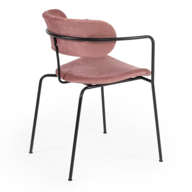 Стул Tetchair LAVANDA mod.712 ткань/металл, 55х55х92 см, высота до сиденья 50 см, коричневый barkhat 11/черный