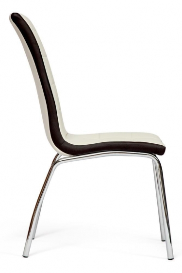 Стул Tetchair LAVANDA mod.712 ткань/металл, 55х55х92 см, высота до сиденья 50 см, коричневый бежевый/черный
