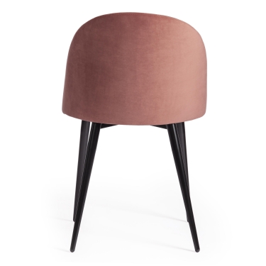 Стул Tetchair LAVANDA mod.712 ткань/металл, 55х55х92 см, высота до сиденья 50 см, коричневый бежевый/черный