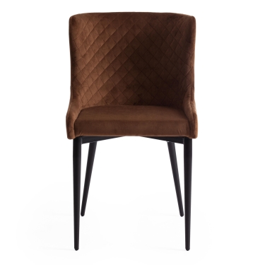 Стул Tetchair MANTRA mod. 713 ткань/металл, 49х61х82 см, высота до сидения 49 см, коралловый barkhat 15 /черный