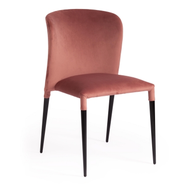 Стул Tetchair REVO mod. 7033 ткань/металл, 47х54х82 см, высота до сиденья 47 см, коралловый barkhat 15 /черный