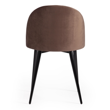Кресло Tetchair BREMO mod. 708 ткань/металл, 58х55х83 см, высота до сиденья 48 см, коричневый barkhat 12/черный