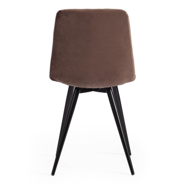 Стул Tetchair CHILLY mod. 7095-1 ткань/металл, 45x53х88 см, высота до сиденья 50 см, бежевый barkhat 5/черный