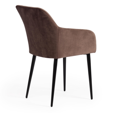 Стул Tetchair CHILLY mod. 7095-1 ткань/металл, 45x53х88 см, высота до сиденья 50 см, коричневый barkhat 12/черный