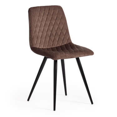 Стул Tetchair CHILLY mod. 7095-1 ткань/металл, 45x53х88 см, высота до сиденья 50 см, серый barkhat 26/черный