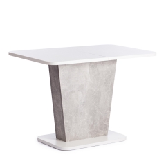 Стол обеденный Tetchair GENT ЛДСП, 110-145x68,6x75,5 см, Белый/Бетон