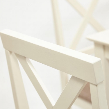 Обеденный комплект Tetchair Хадсон стол + 4 стула/ Hudson Dining Set ivory white слоновая кость