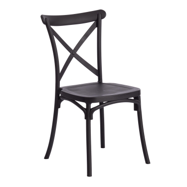 Стул Tetchair CROSS mod. PL24 пластик, 48 х 58 х 89 см, Black черный 05