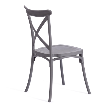Стул Tetchair CROSS mod. PL24 пластик, 48 х 58 х 89 см, Dark-grey темно-cерый 15537