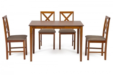 Стол овальный раскладной Tetchair Oakland -SWC- 4296-SWC дерево гевея/мдф, 160 199/238 х 106 х 75 см, Tobacco