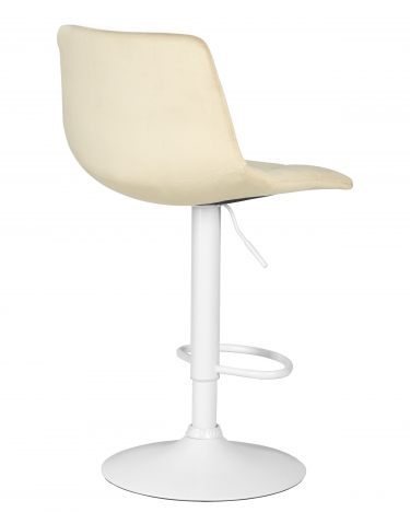 Стул барный DOBRIN DOBRIN TAILOR WHITE бежевый велюр MJ9-10