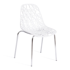 Стул Tetchair CRISPY mod. 61 металл, пластик, 44 x 56.5 x 80 см, White белый 11954/хром