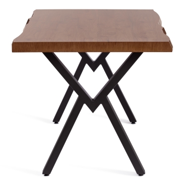 Стол Tetchair EFFRON mod. 1412 ЛДСП+меламин/металл, 140 х 80 х 75 см, walnut орех/черный