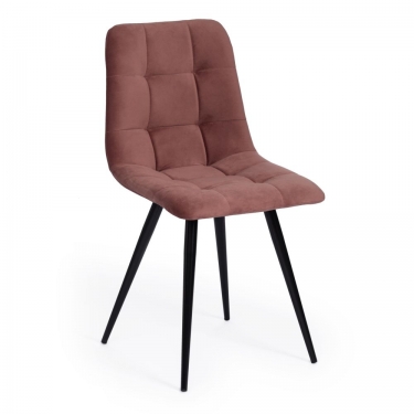 Стул Tetchair CHILLY mod. 7095 ткань/металл, 45x53х88 см, высота до сиденья 50 см, коралловый barkhat 15 /черный