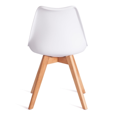Стул TULIP mod. 73-1 дерево/пластик/экокожа, 47,5x55x80 см, белый