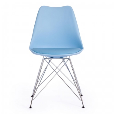 Стул Tetchair TULIP IRON CHAIR mod.EC-123 / 1 шт. в упаковке металл/пластик, 54,54883,5см, голубой