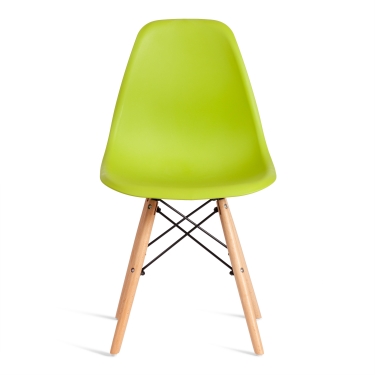 Стул Tetchair CINDY EAMES mod. 1801 дерево бук/металл/сиденье пластик, 45x51x82 см, Olive оливковый