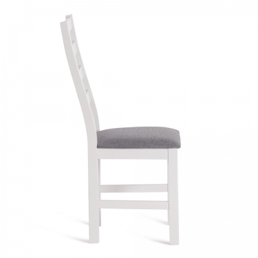 Стул Tetchair ROSARIO / 1 шт. в упаковке Многослойная фанера, 39 х 39 х 99 см, white, ткань тёмно-серая 150