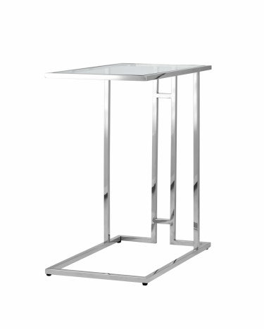 Журнальный столик Stool Group Бостон 50x32 Серебро стекло прозрачное