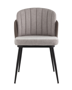 Стул мягкий Stool Group Пенелопа рогожка серый