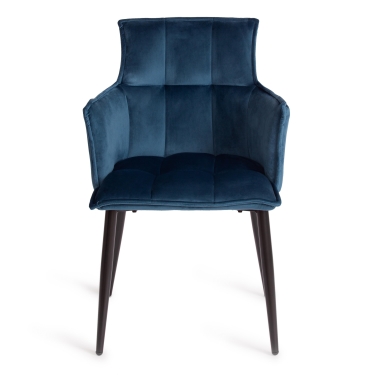 Стул Tetchair SASKIA mod. 8283 / 1 шт. в упаковке металл/ткань, 55 х 61 х 85см, синий G062-48/черный
