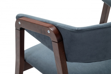 Кресло R-home Dalia Soft Grey/Темный орех