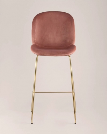 Стул барный Stool Group Beetle со спинкой пудровый 2 шт