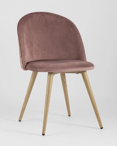 Стул Stool Group Лион велюр с ромбами розовый 4 шт