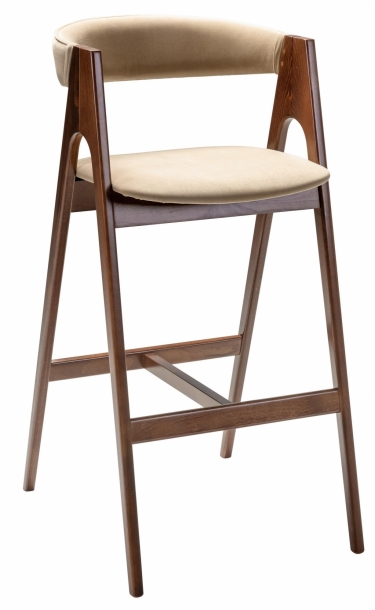 Кресло барное R-home Kaede Б Beige/Темный орех