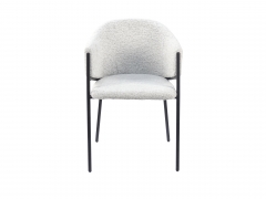 Стул обеденный Stool Group Carmel букле бело-серый