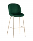 Стул барный Stool Group Beetle Lite PU со спинкой Изумрудный