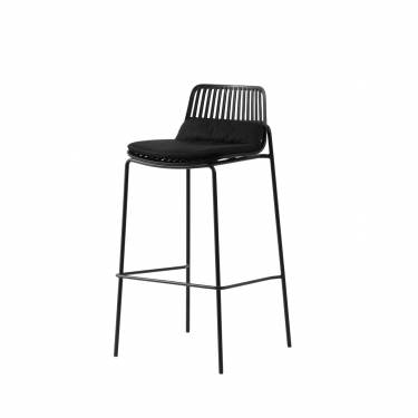 Стул барный Stool Group Louran с подушкой черный