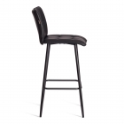 Барный стул Tetchair Bari/Бари экокожа , черный, 45х56х110 см